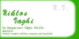 miklos vaghi business card